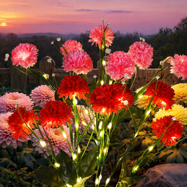 GIGALUMI Artificial Chrysanthemums Solar Lights (3&6 Pack) – Gigalumi