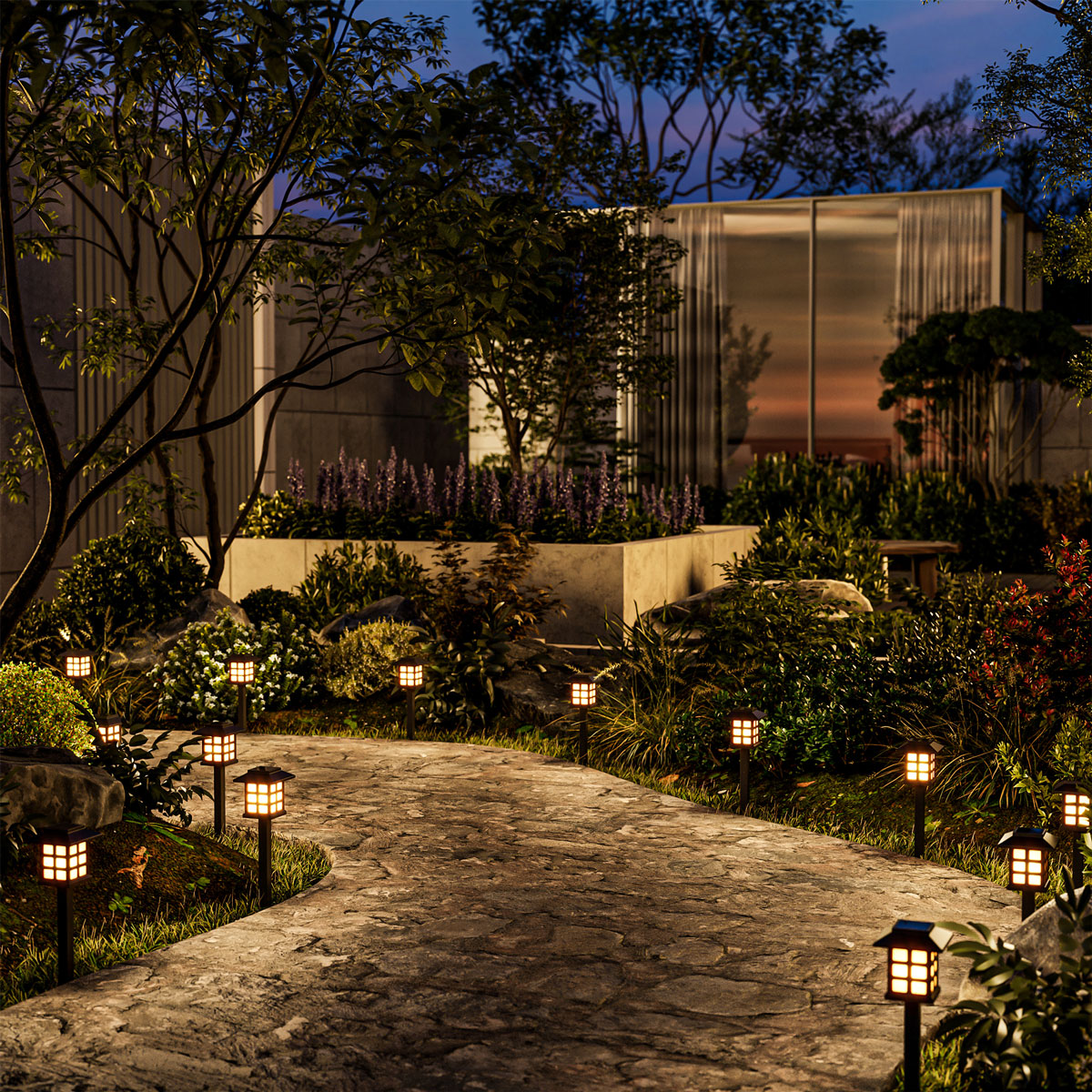 Gigalumi Grid Solar Pathway Lights Set (8&12&16 Pack)