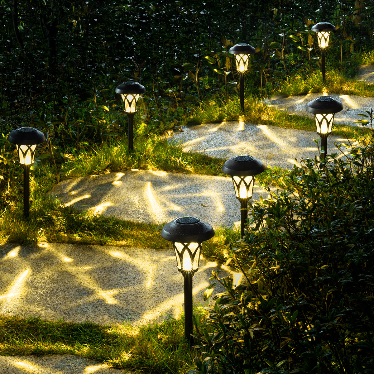 Gigalumi Tulip Designed Solar Yard Lights Set (6 Pack)