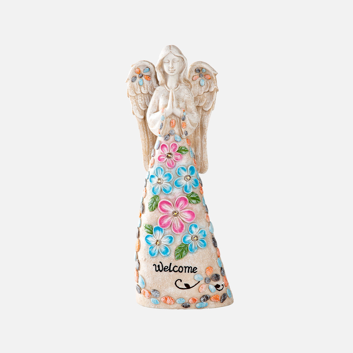 solar garden angel figurine