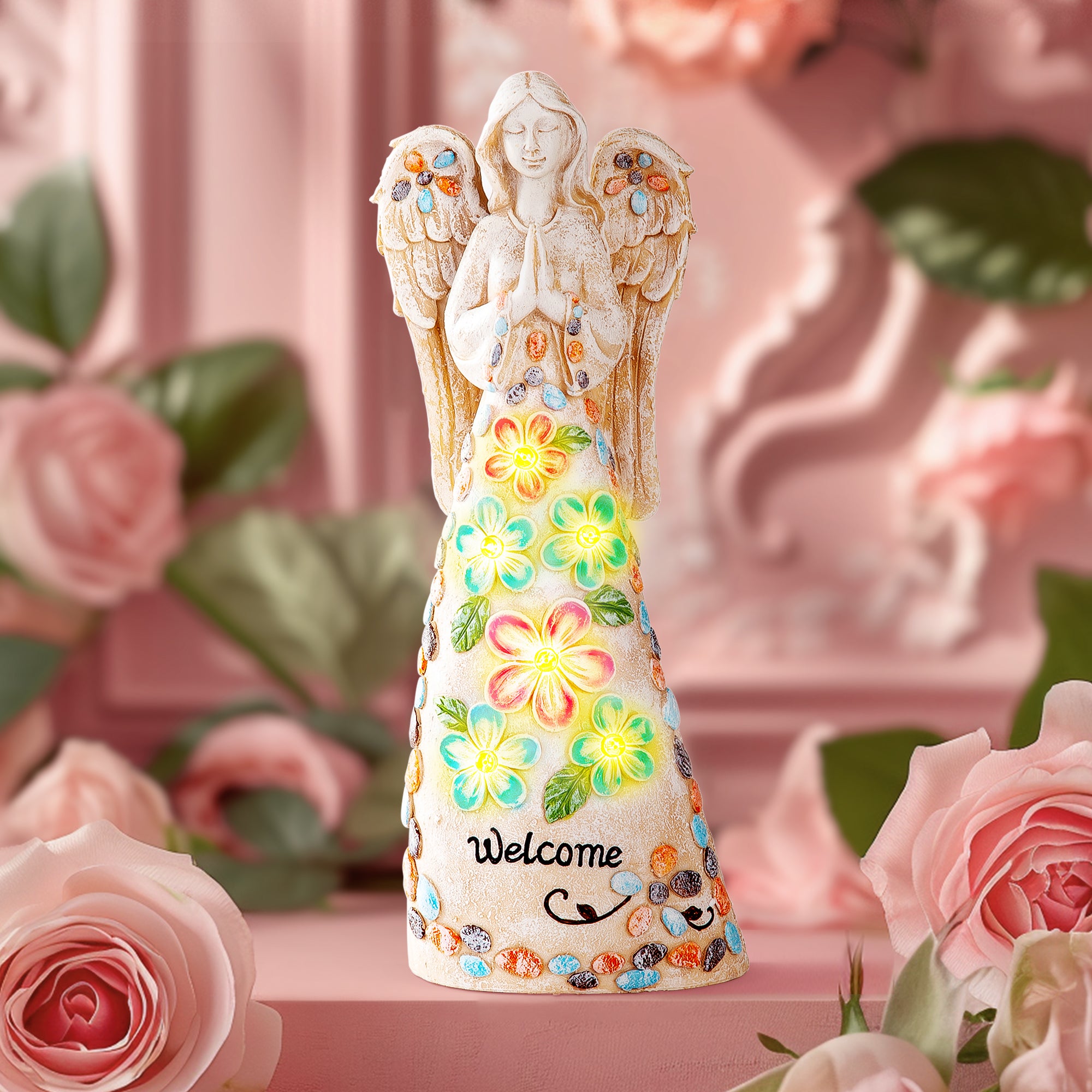 Gigalumi Solar Angel Garden Statue Set (1 Pack)