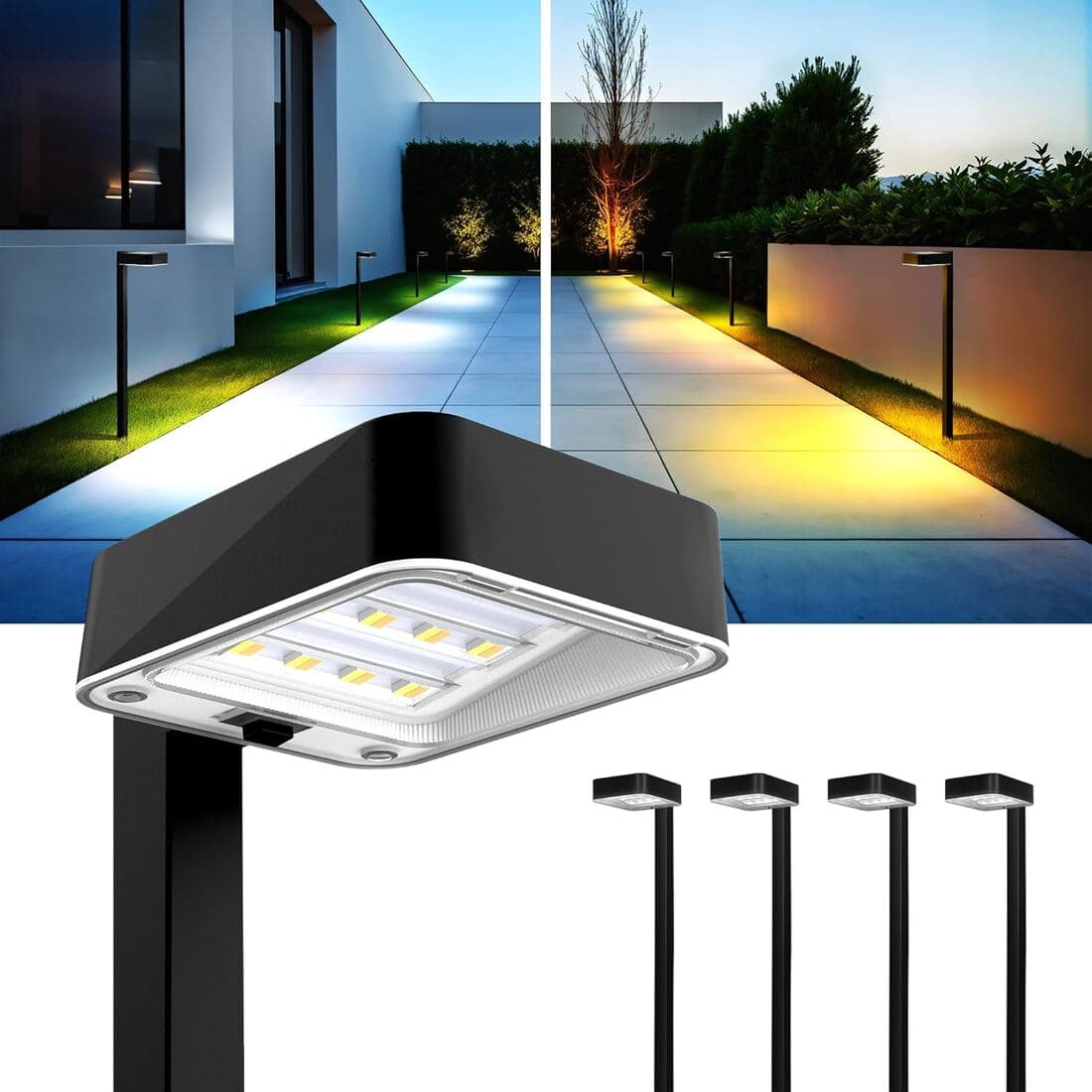 Bright Solar Modern Pathway Lights