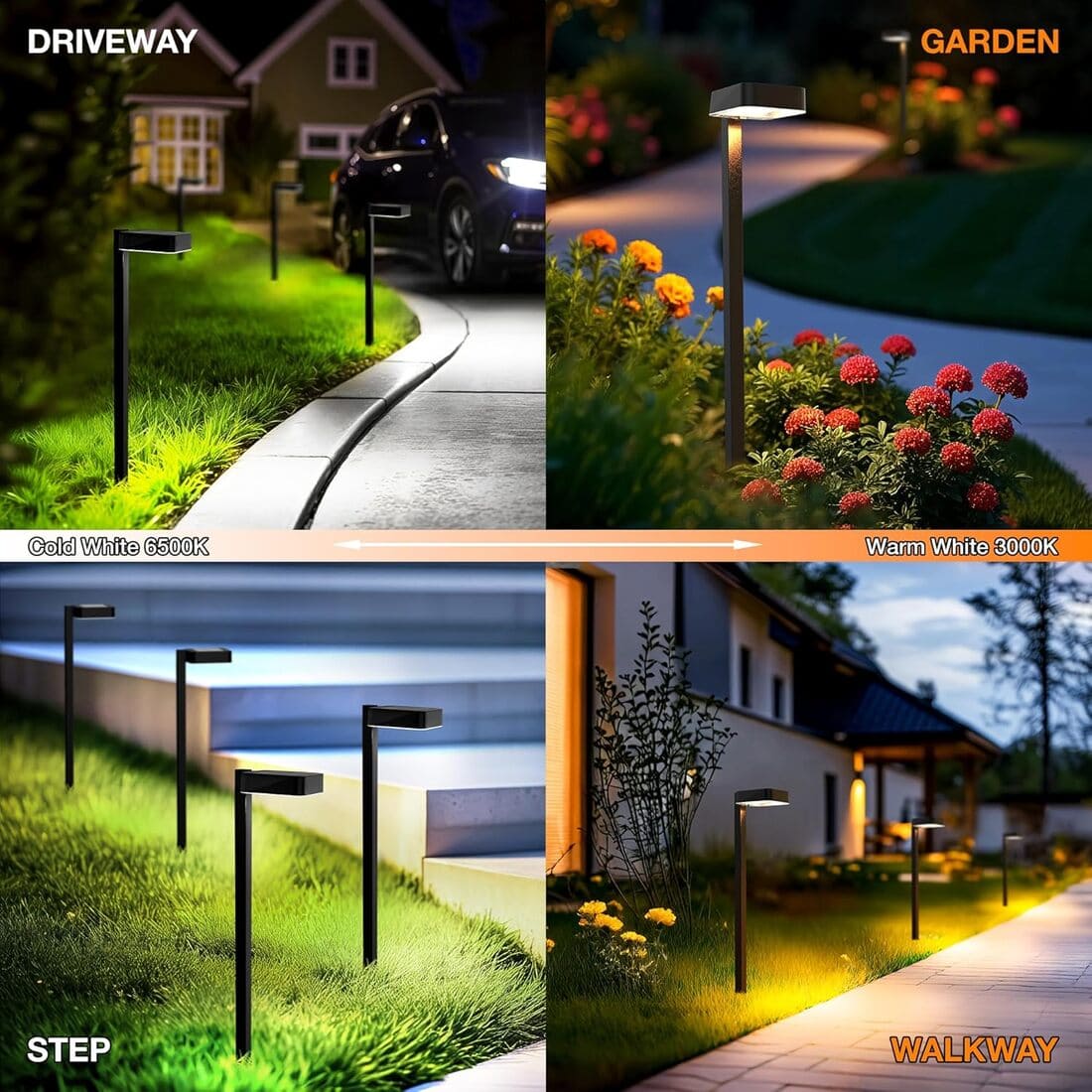 Bright Solar Modern Pathway Lights