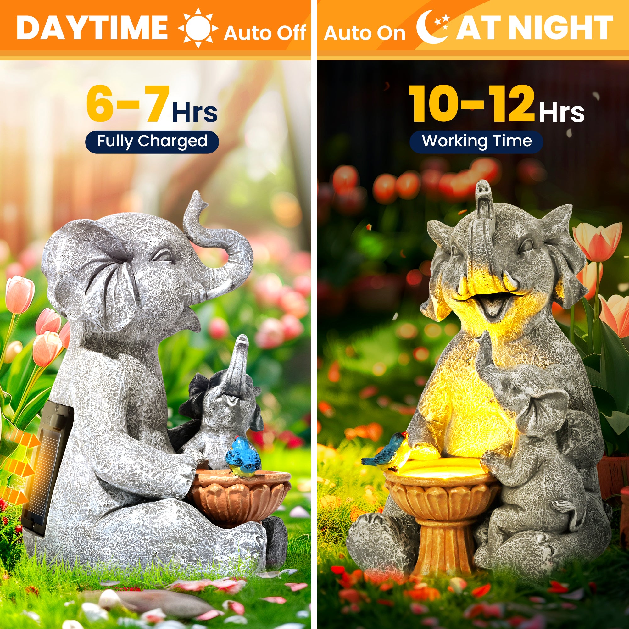 Gigalumi Solar Loving Elephant Yard Decoration (1 Pack)