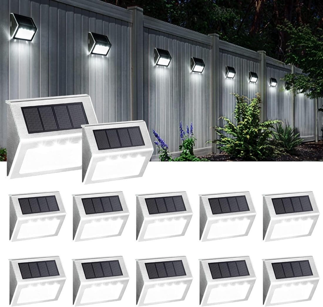 Stainless Steel Solar Step Lights Set