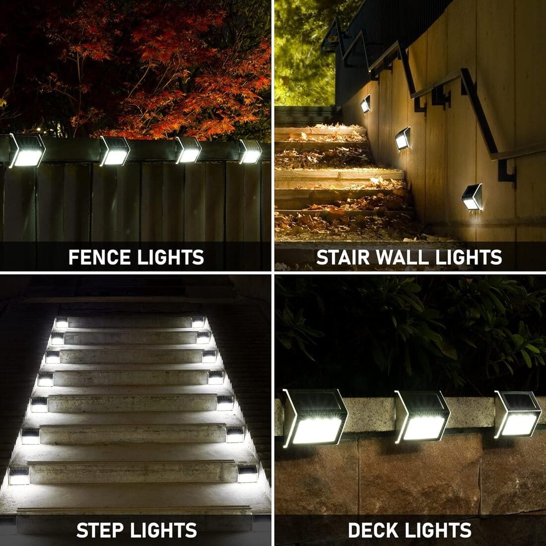 Stainless Steel Solar Step Lights Set