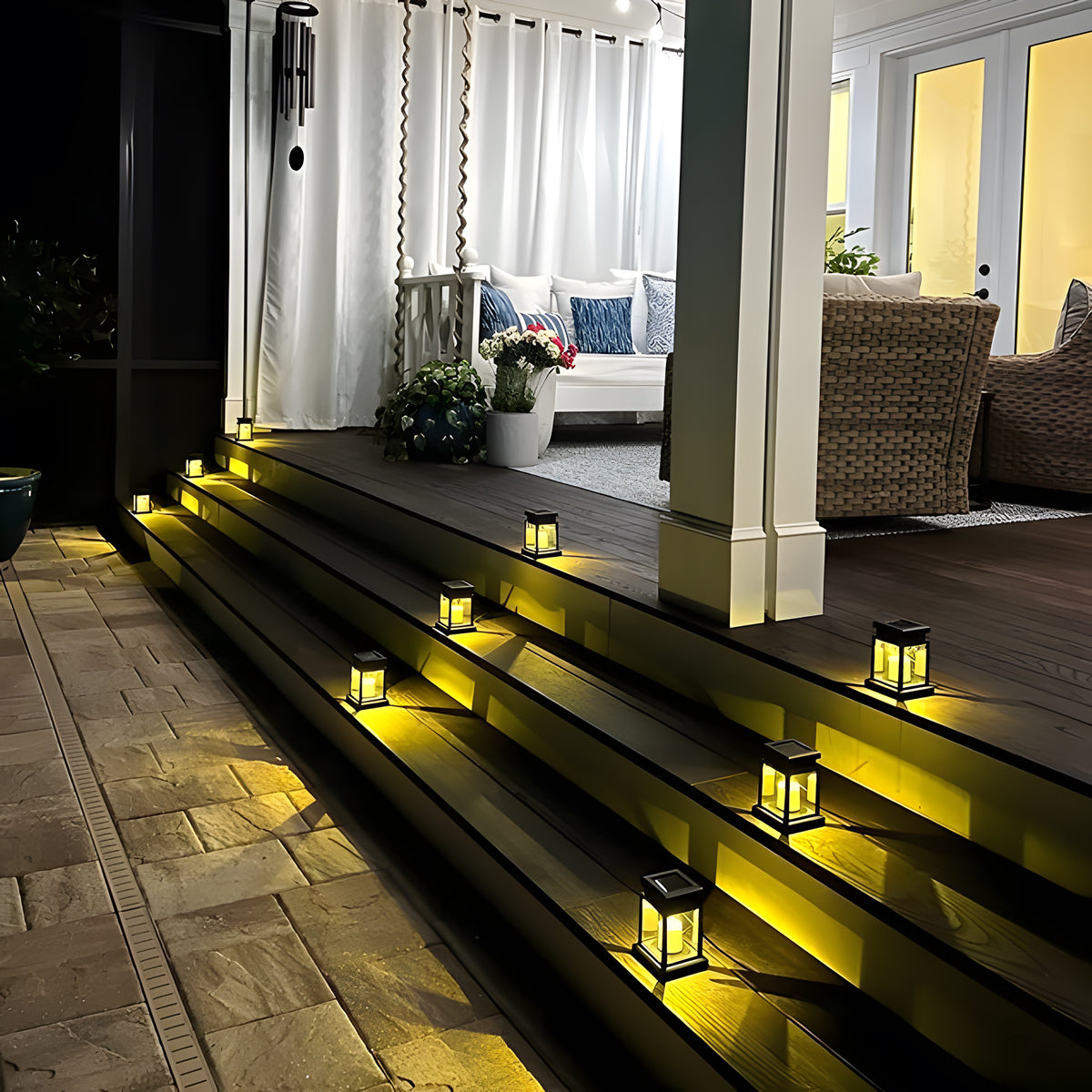 Gigalumi Solar Candle Lanterns & Path Lights Set (8 Pack)
