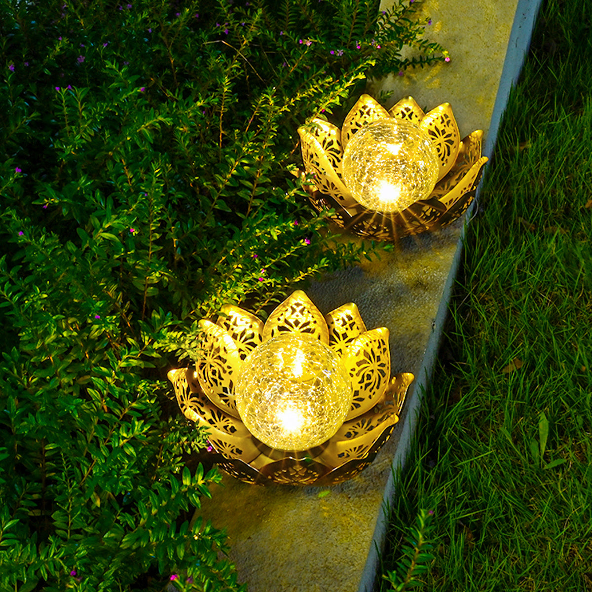 solar lotus light for home decoration