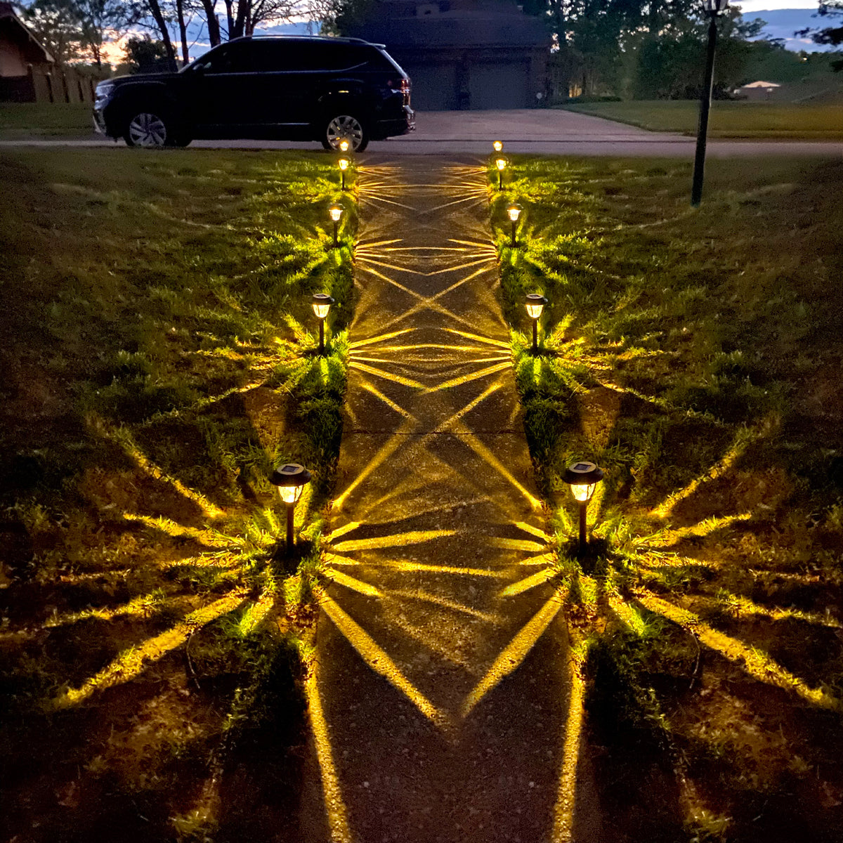 Gigalumi Fluted and Oiled Garden Solar Lights Set (6 Pack)