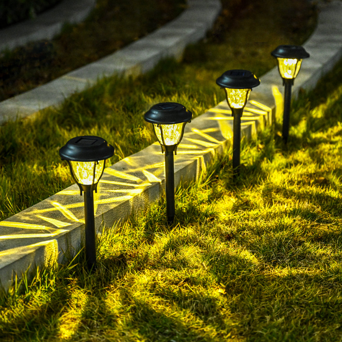 Gigalumi Fluted and Oiled Garden Solar Lights Set (6 Pack)