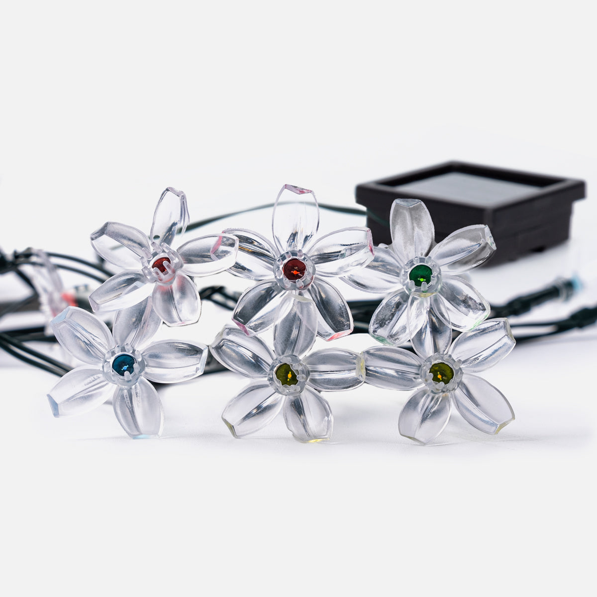 solar powered flower string lights