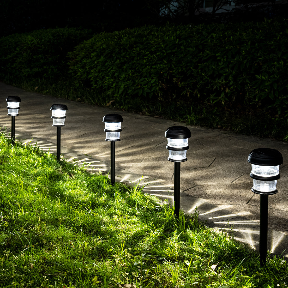 Gigalumi Tiered Solar Lawn Lights Set (12 Pack)