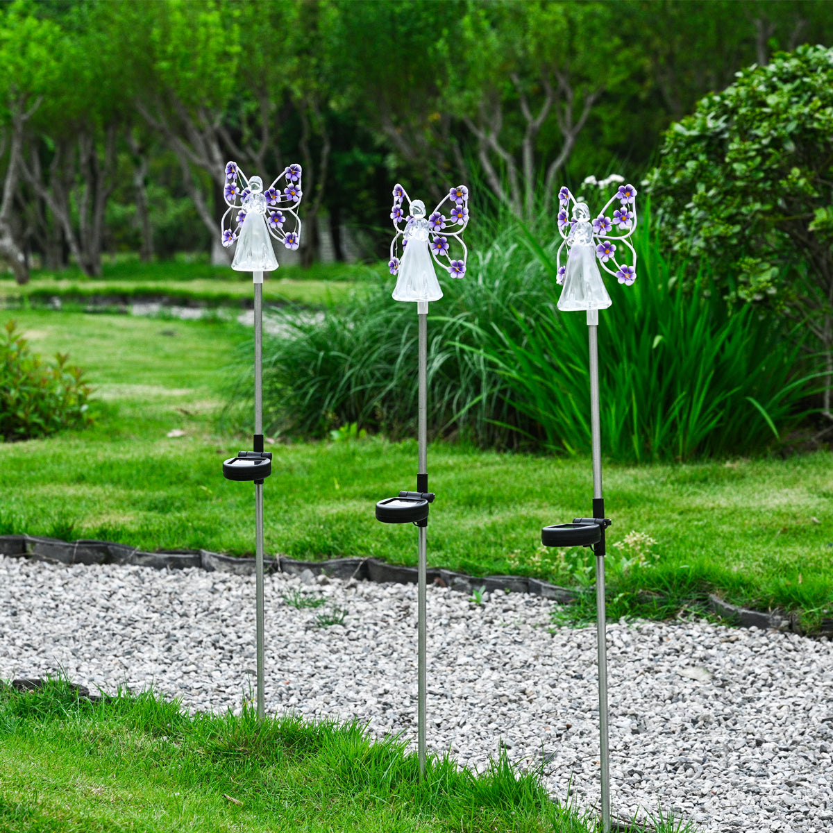 solar angel lights for garden