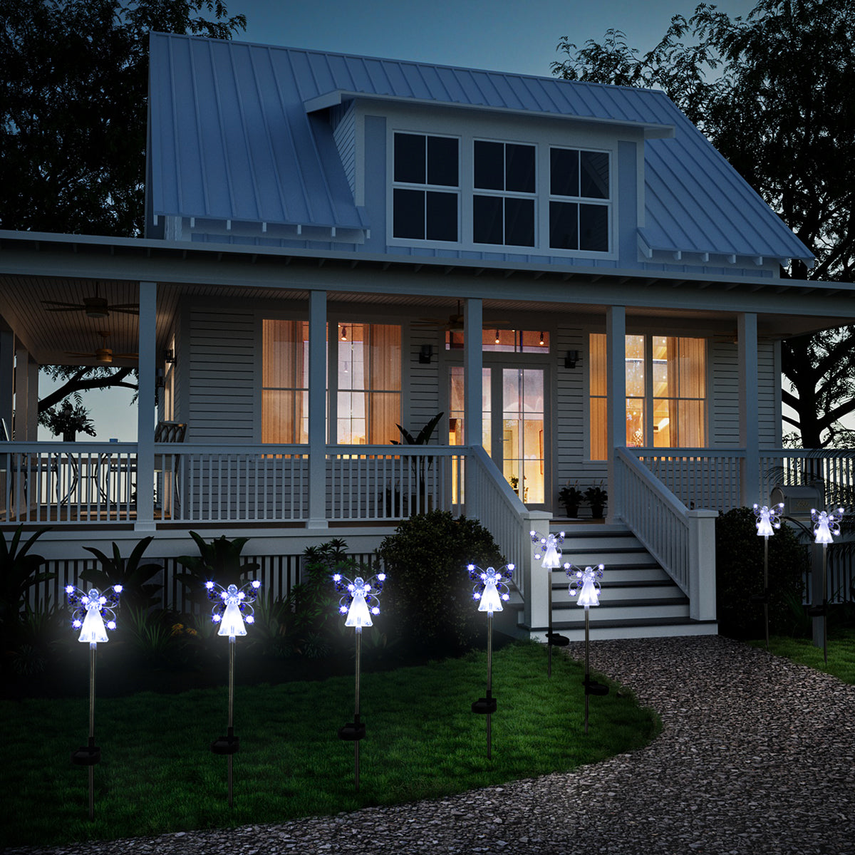 Gigalumi Solar Angel Stake Lights Set (2 Pack)