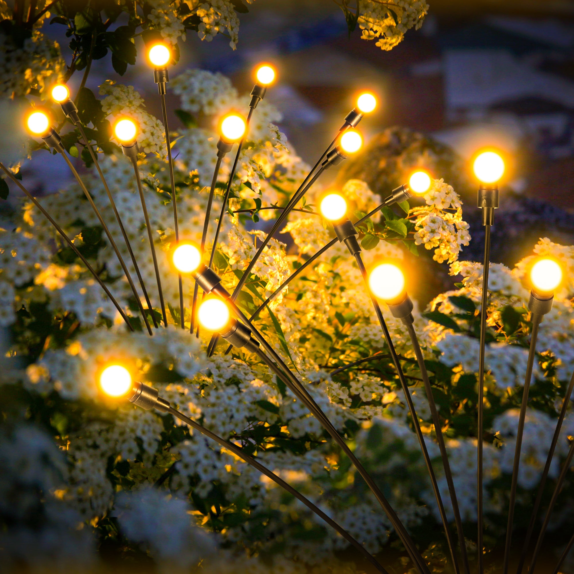 vibrant garden firefly lights