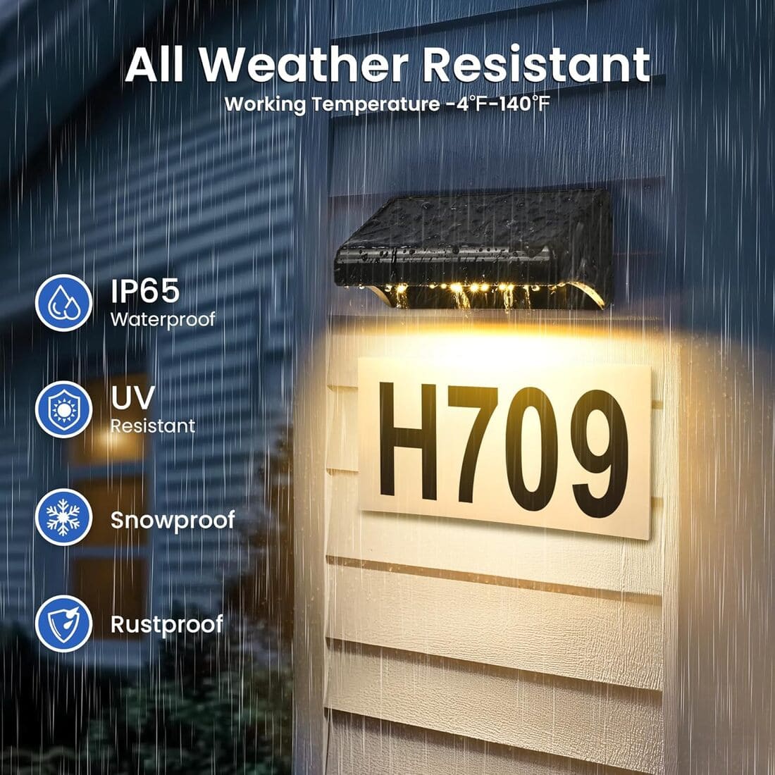 Solar Fence Lights Outdoor Waterproof 1300mAh 12 Lighting Modes Solar Wall Lights for Outside Backyard Decor for Porch, House, Garage, Patio Decorations