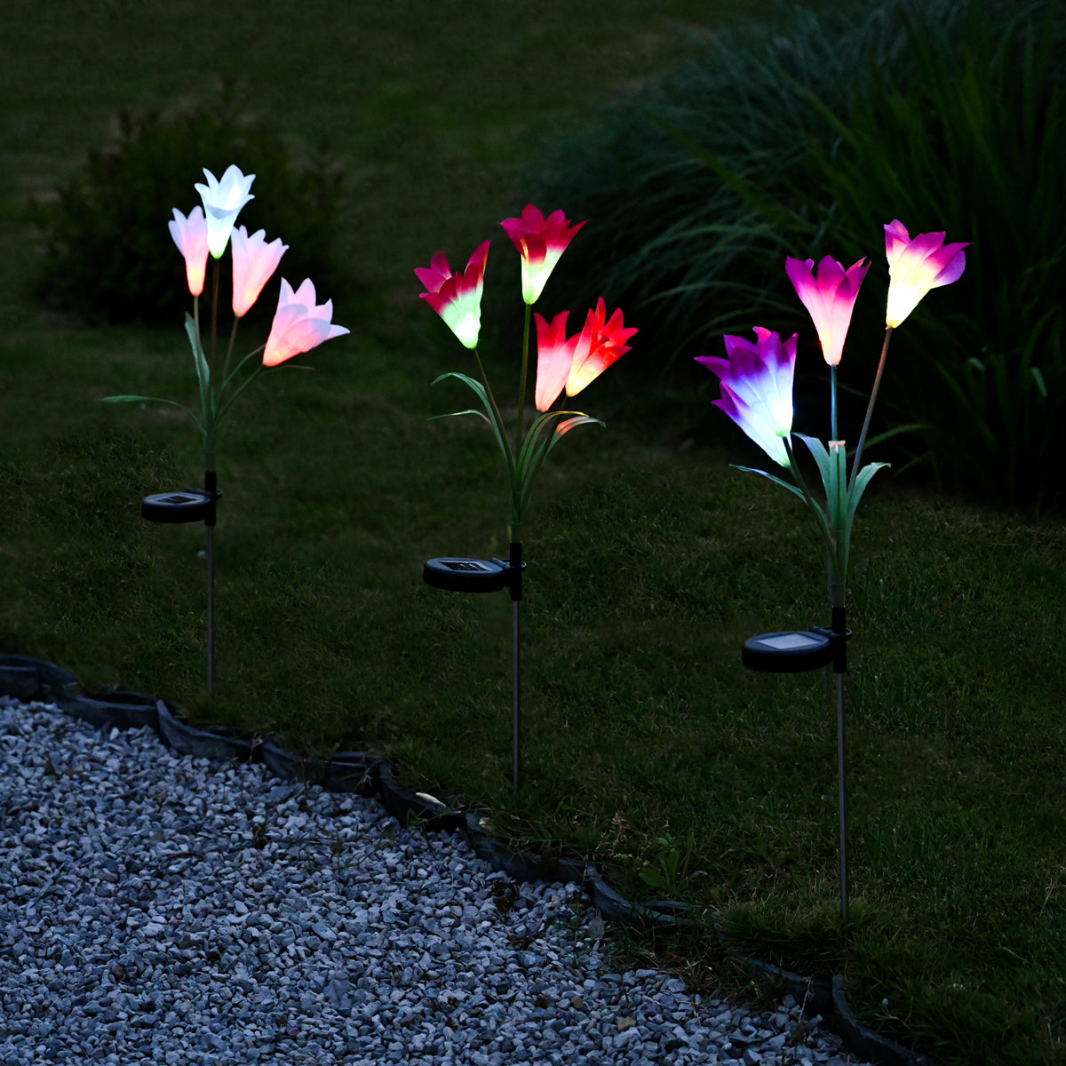 decorative solar lily lights