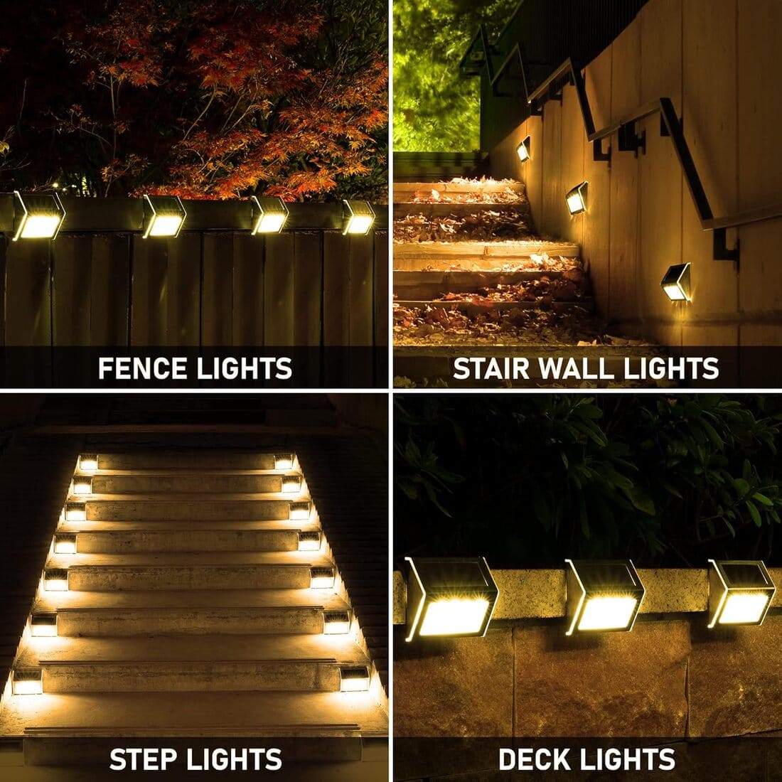 Stainless Steel Solar Step Lights Set
