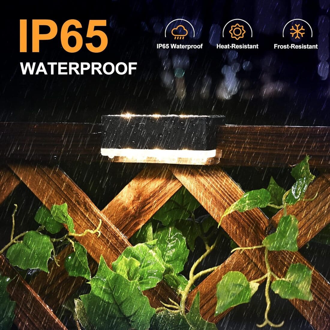 Horizontal Updated Black Solar Deck Lights Set