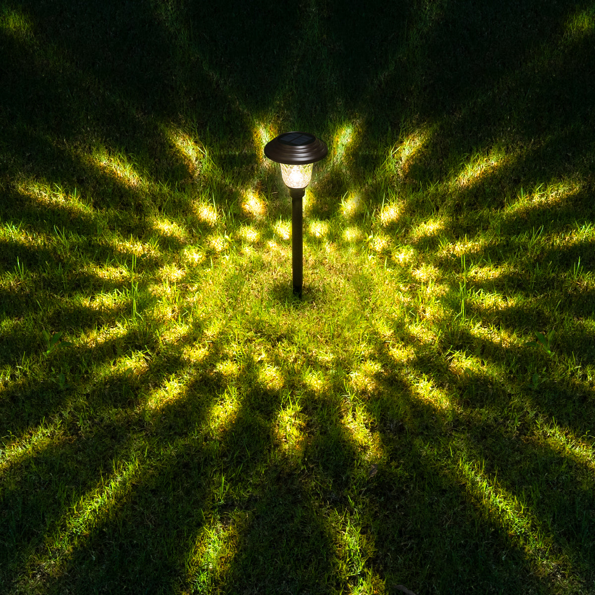 Gigalumi Hammered Metal Solar Yard Lights Set (8 Pack)