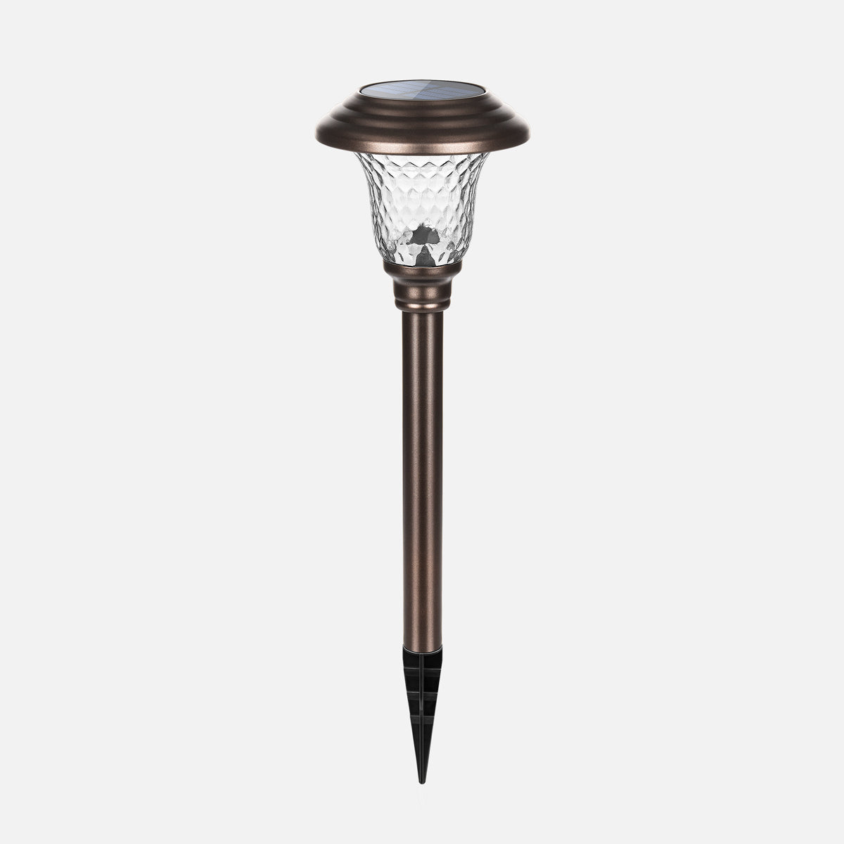 Gigalumi Hammered Metal Solar Yard Lights Set (8 Pack)