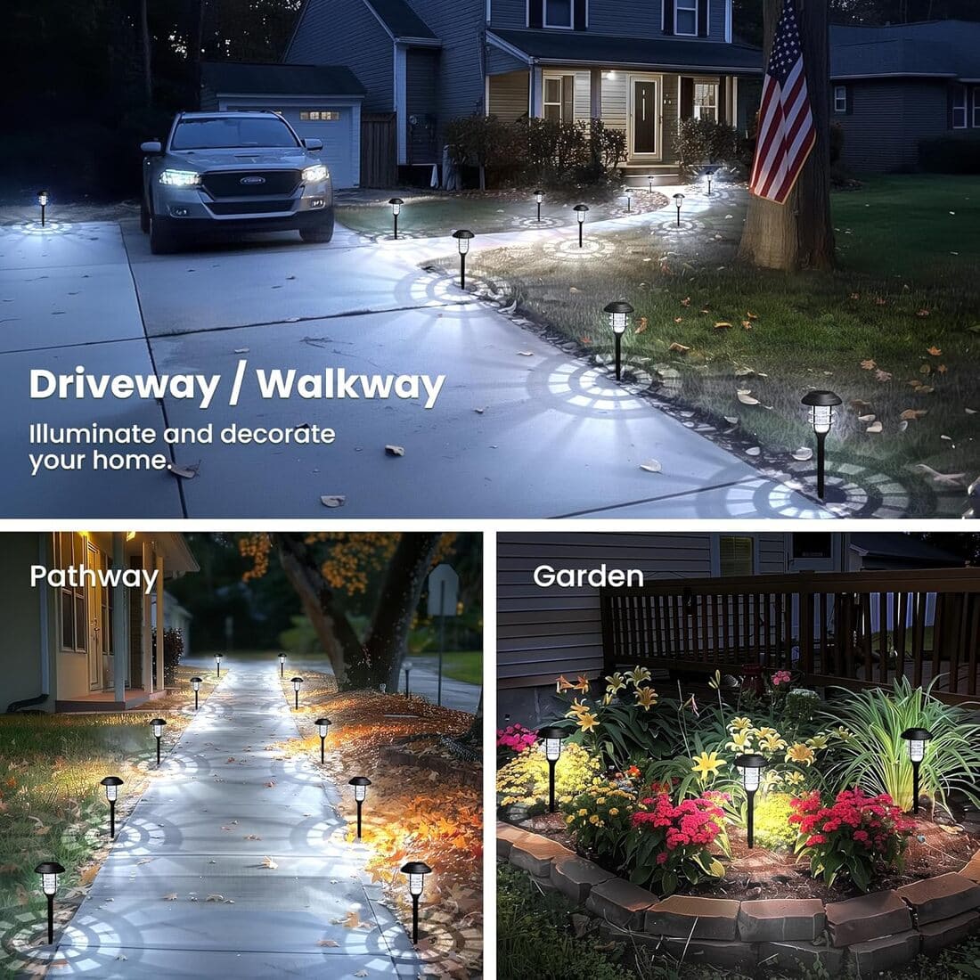 Cone Solar Landscape Lights Set