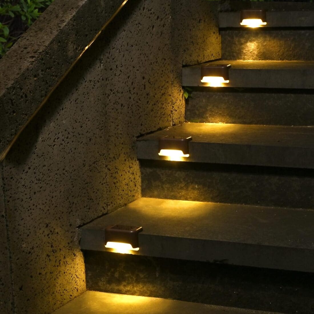 Horizontal Warm White Solar Deck Lights Set