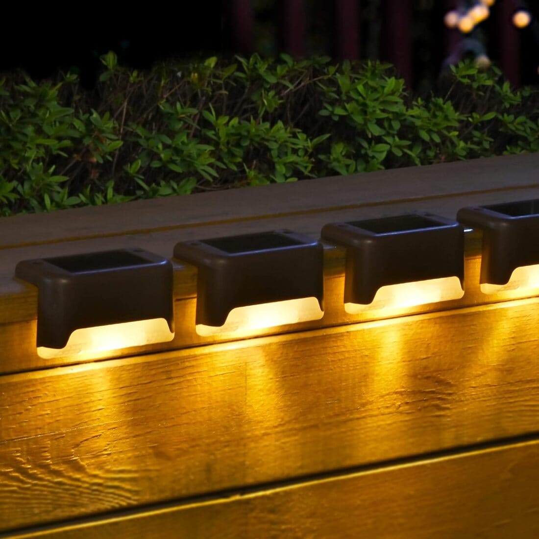 Horizontal Warm White Solar Deck Lights Set