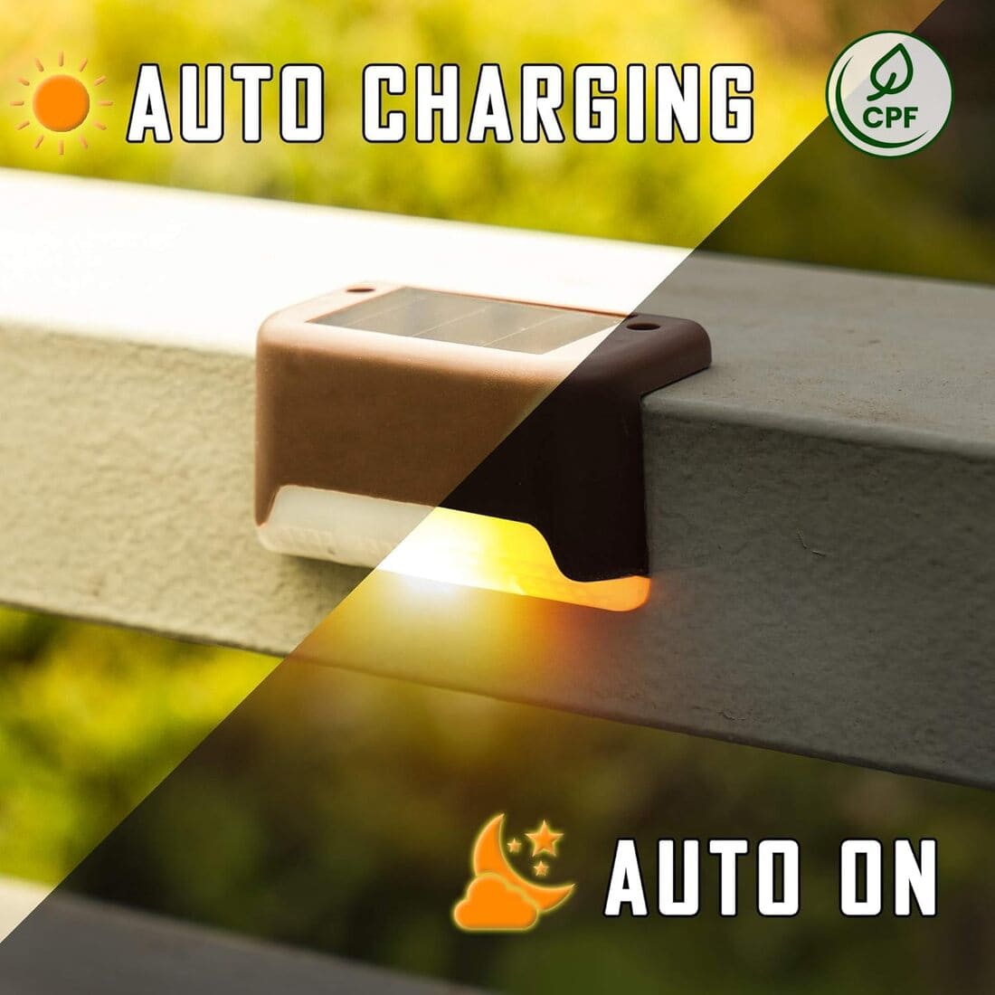 Horizontal Colorful Solar Deck Lights Set