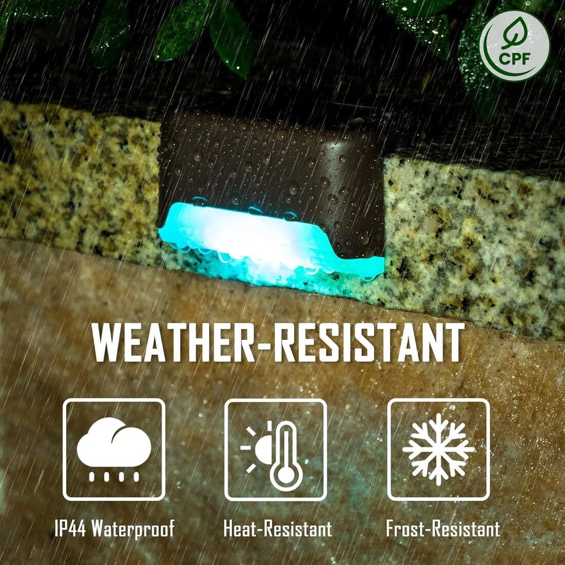 Horizontal Colorful Solar Deck Lights Set