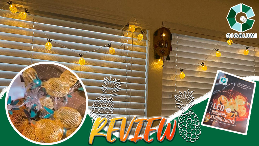 Gigalumi-Pineapple String Lights on the window