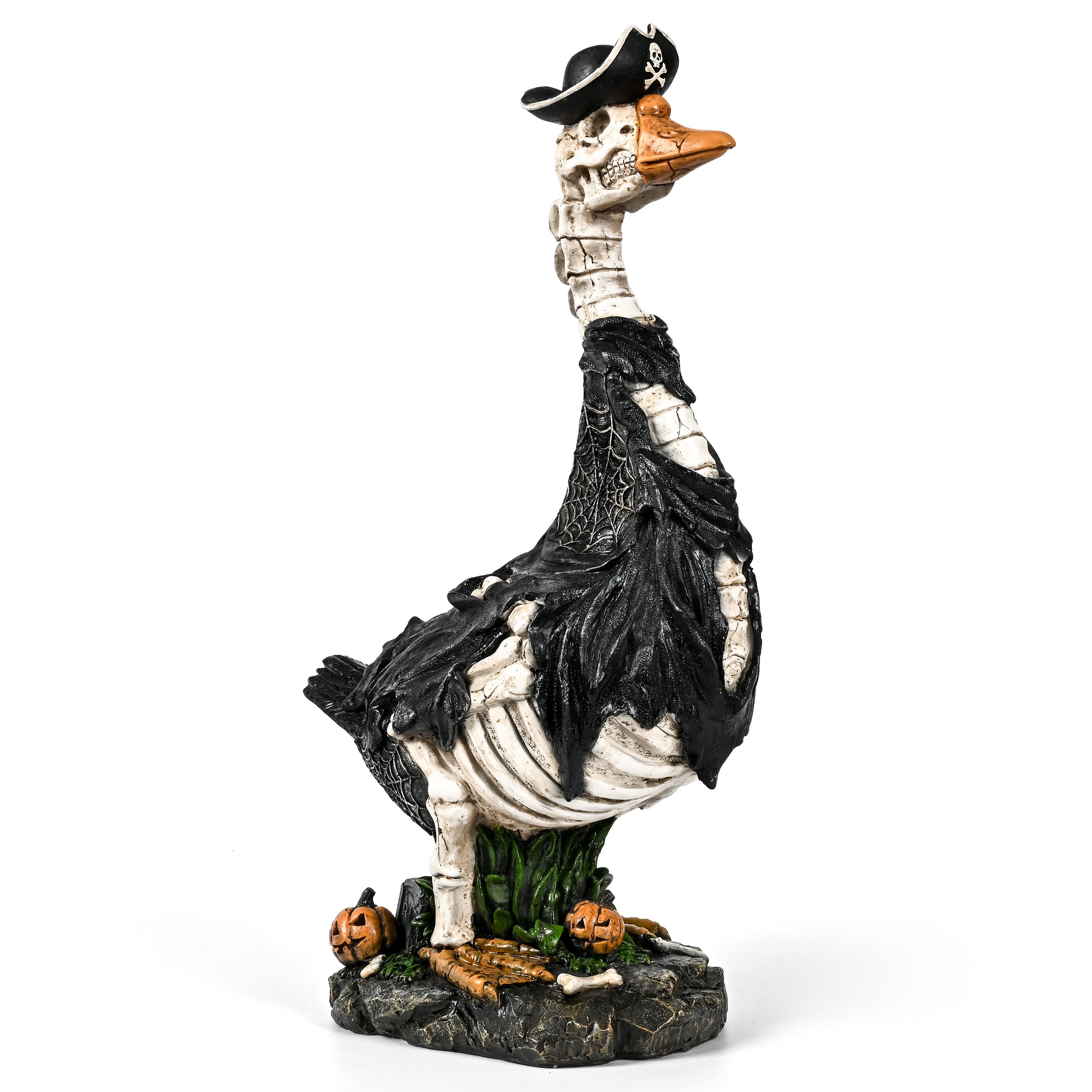 GIGALUMI 20" Halloween Skeleton Porch Goose,Outdoor Halloween Decorations