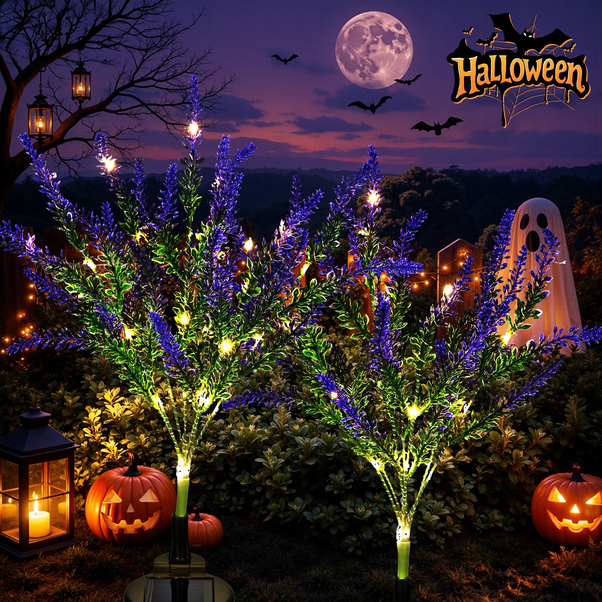 GIGALUMI Solar Garden Lights with Lavender