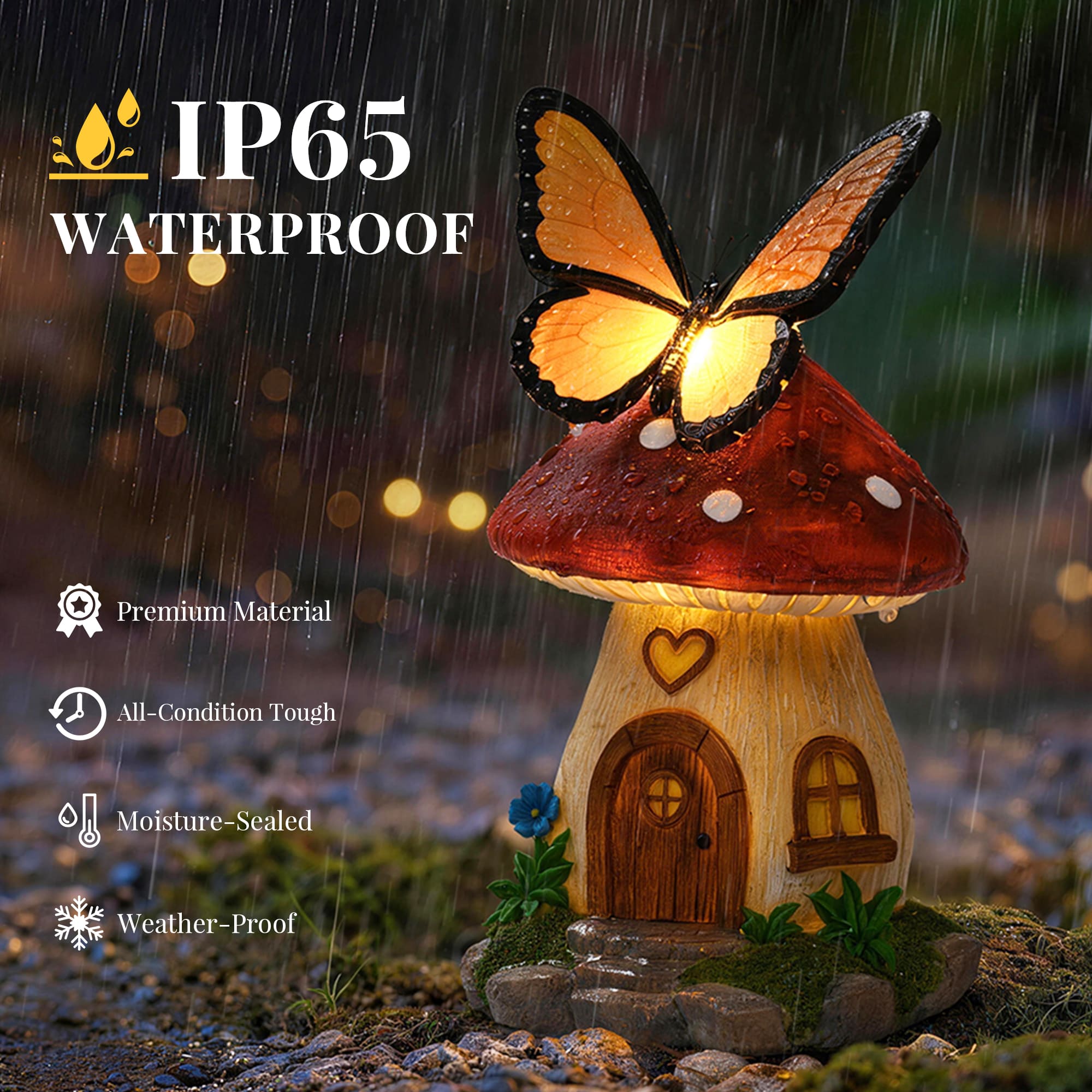 GIGALUMI Fairy Garden Houses Mushroom Garden Statues