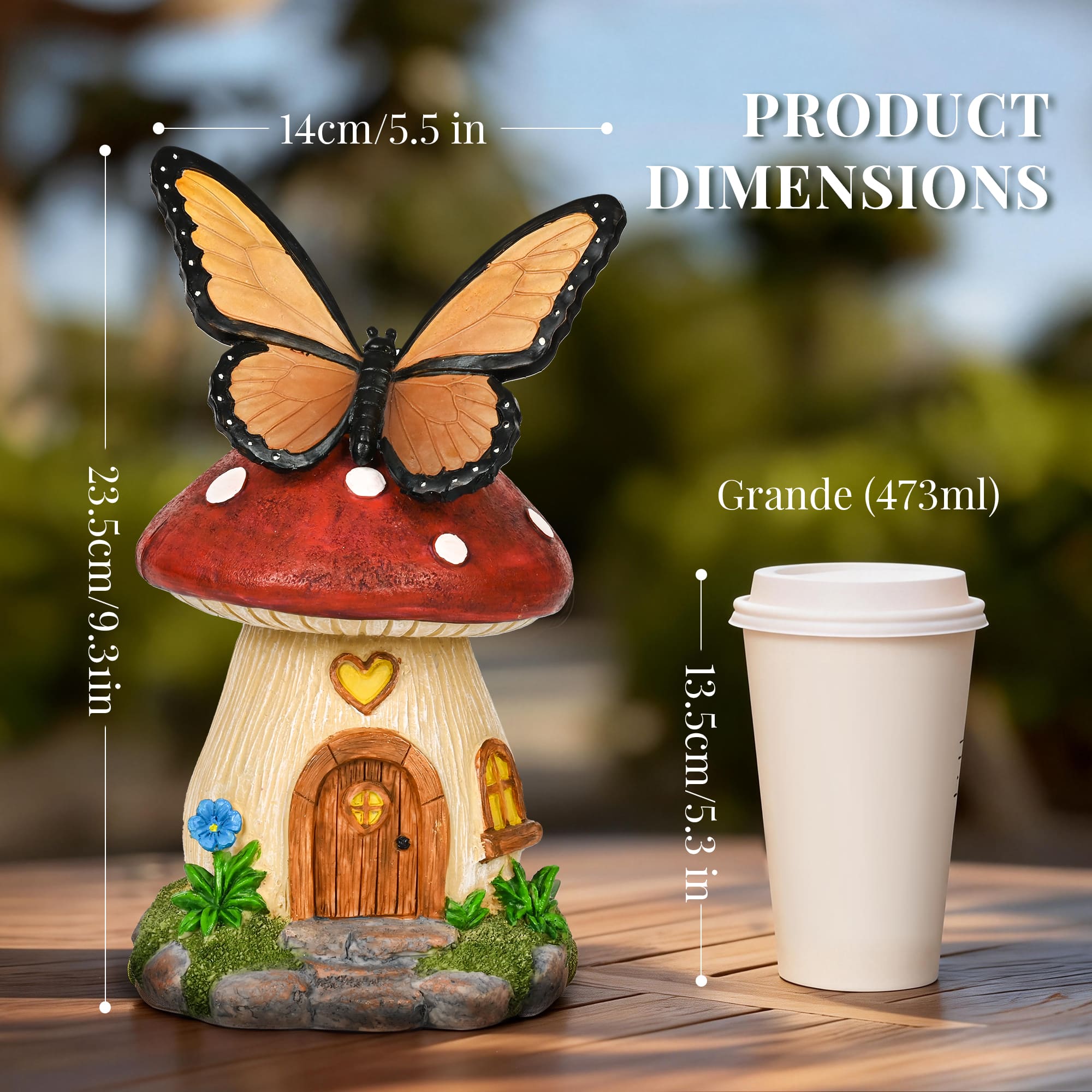 GIGALUMI Fairy Garden Houses Mushroom Garden Statues