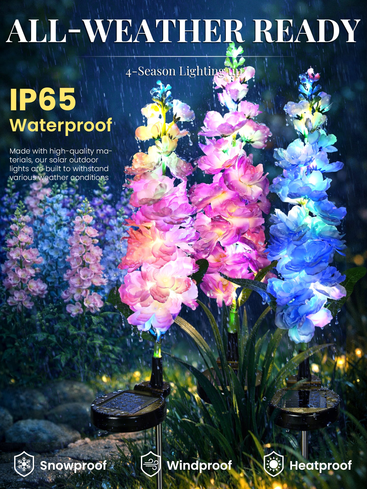 GIGALUMI Delphinium Solar Lights