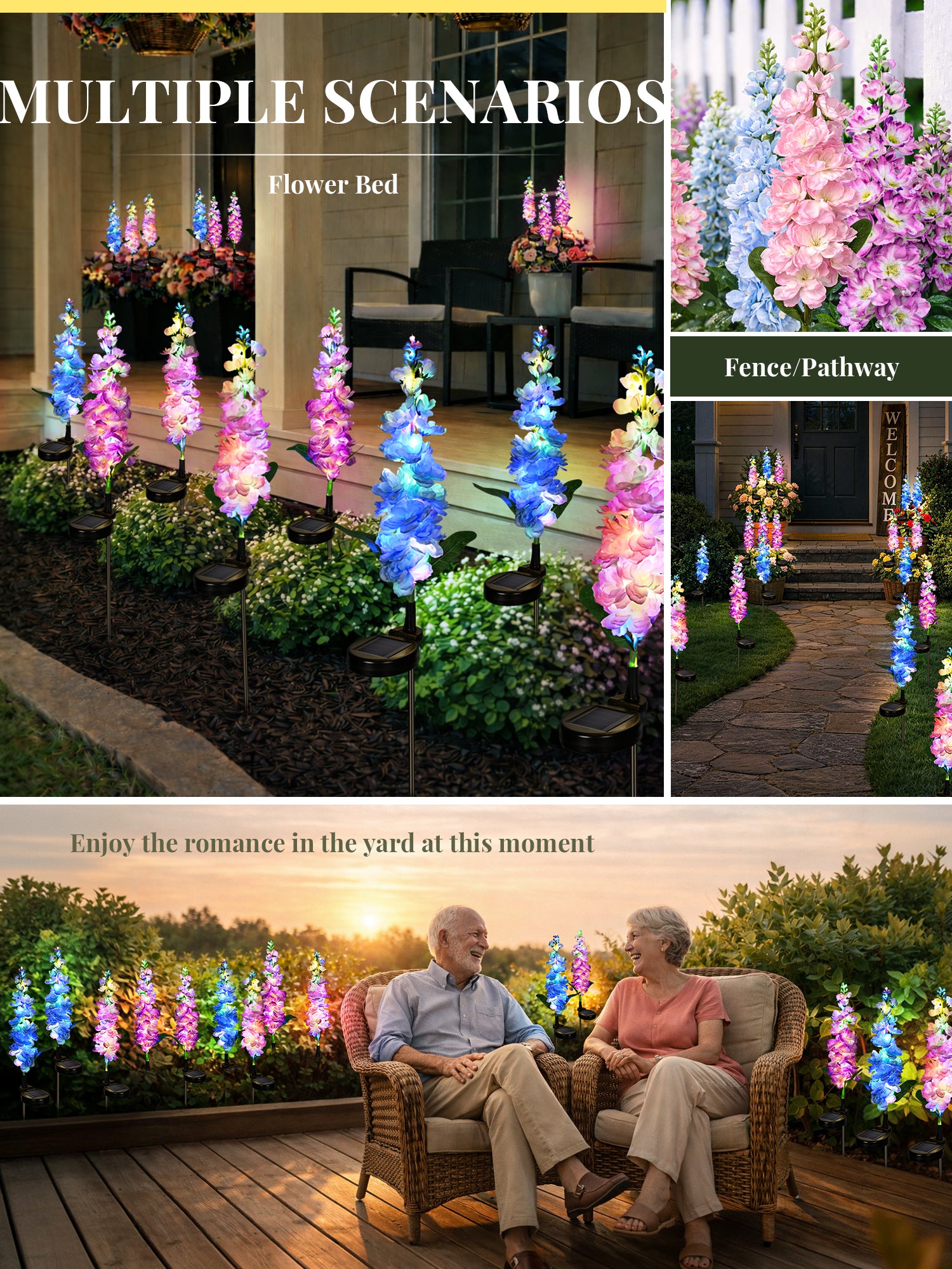 GIGALUMI Delphinium Solar Lights