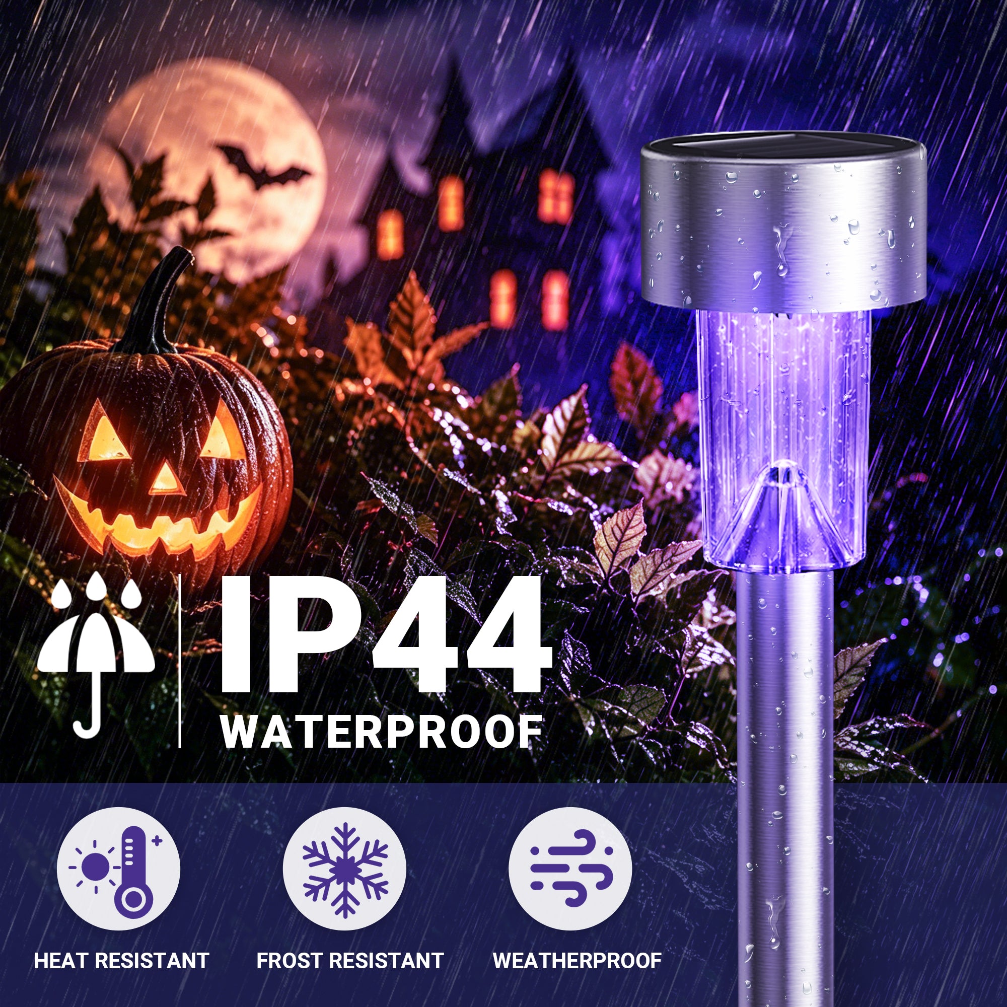 GIGALUMI Solar Halloween Lights Outdoor Waterproof Halloween Decor
