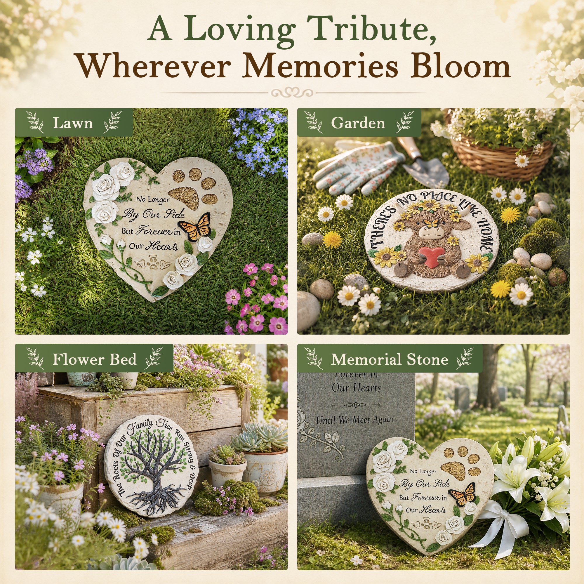 GIGALUMI  High Land Cow  Garden 10" Stepping Stones Outdoor