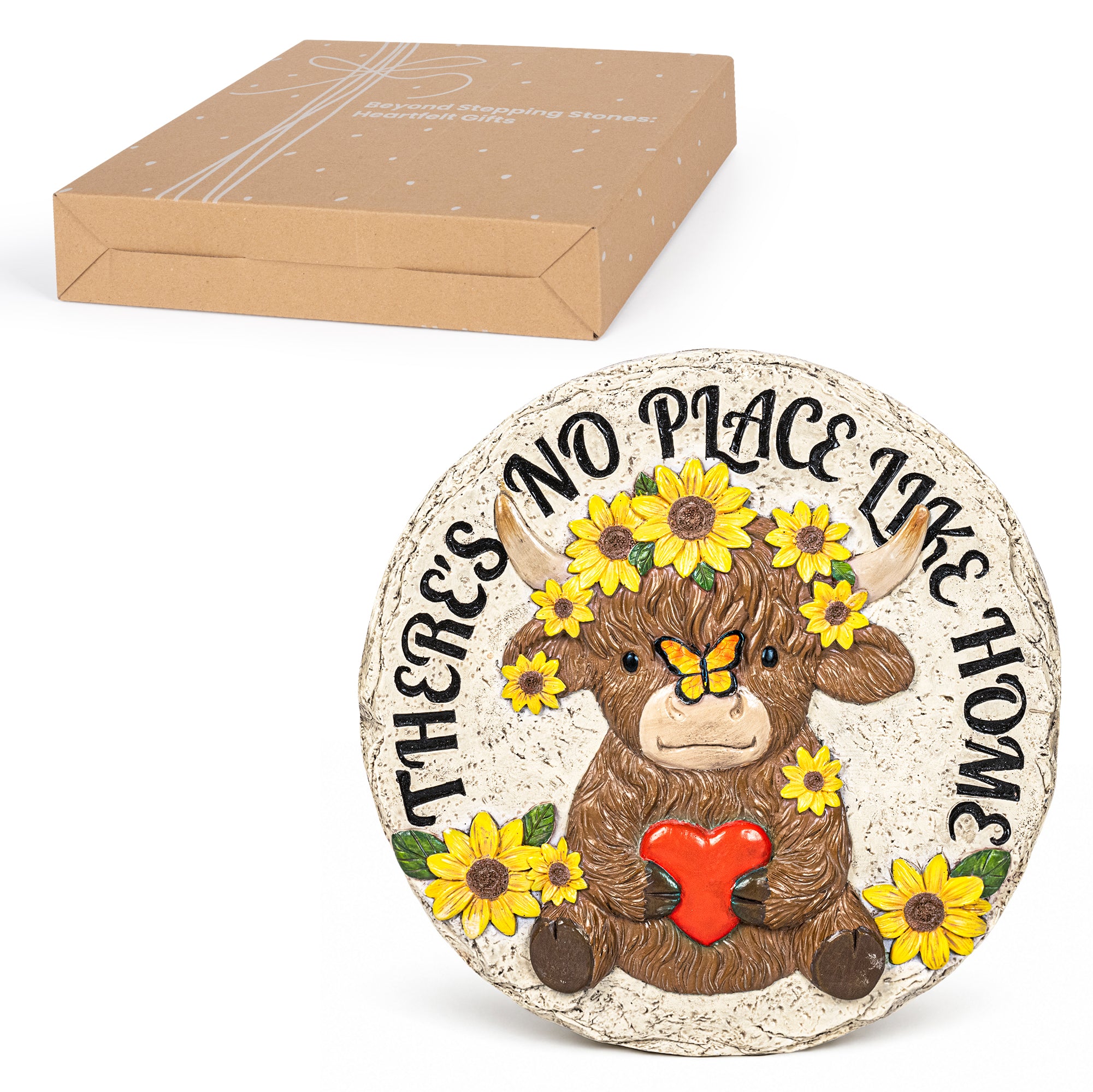 GIGALUMI  High Land Cow  Garden 10" Stepping Stones Outdoor