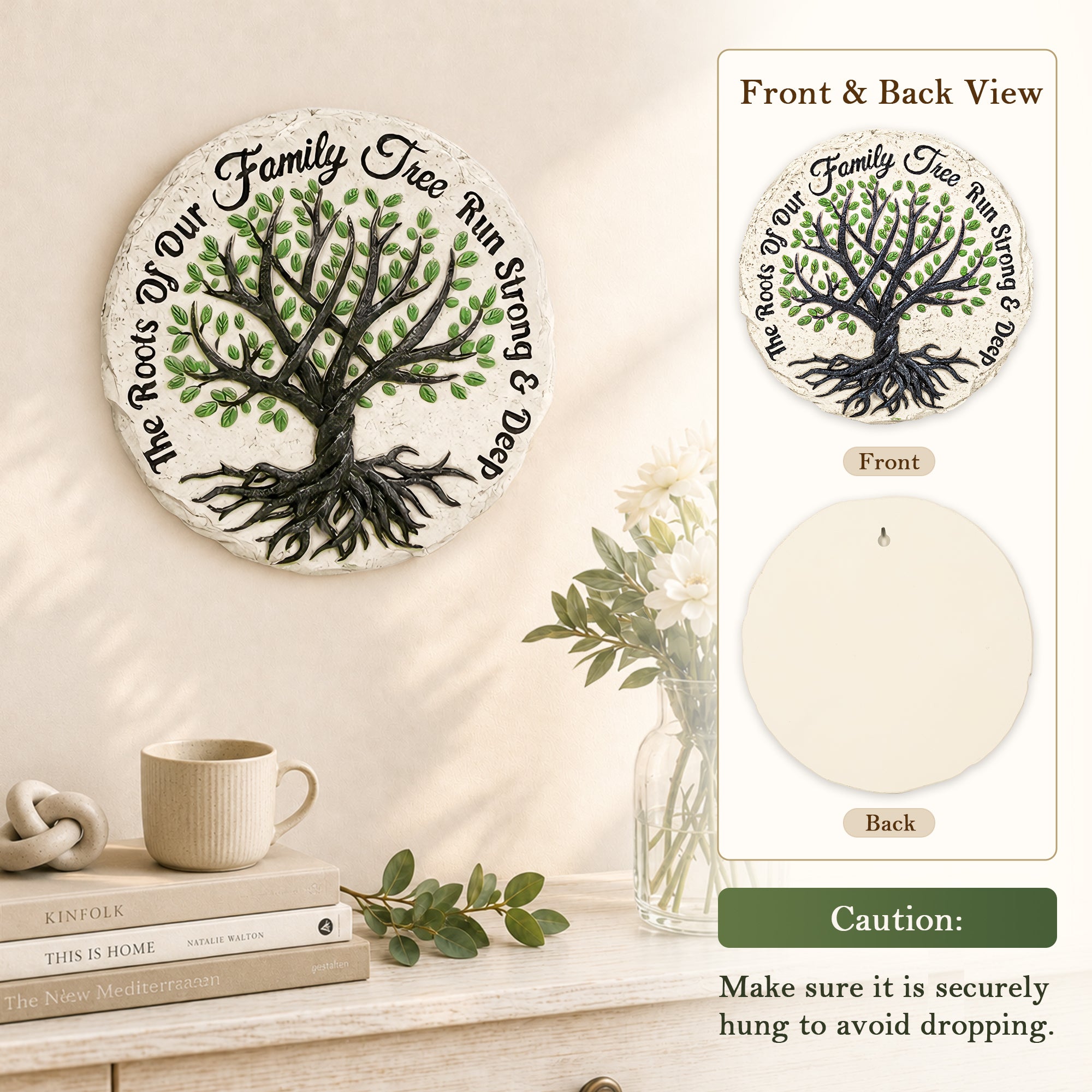 GIGALUMI Garden 10" Family Tree Grandma  Stepping Stones Outdoor
