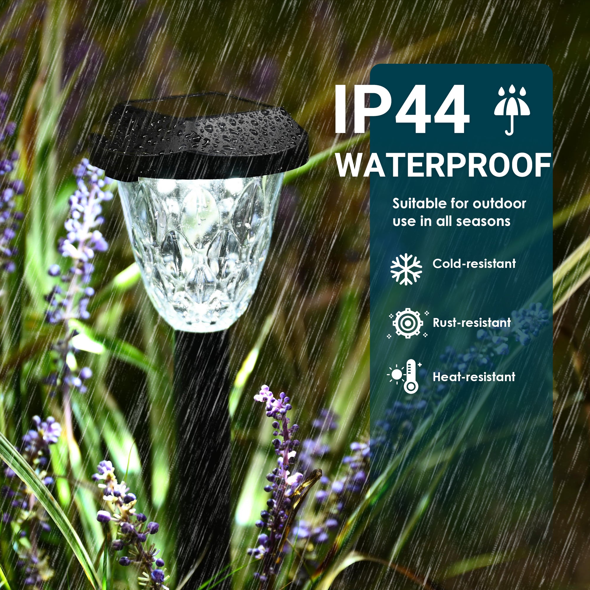 GIGALUMI Solar Pathway Lights with Great Pattern (Cold White)