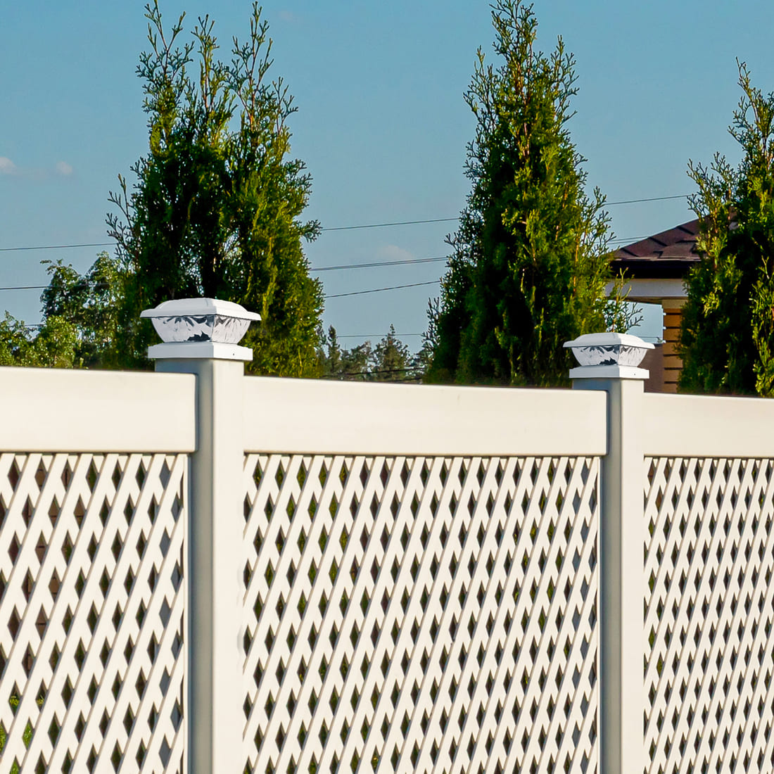 GIGALUMI Solar Powered White LED Outdoor Fence Post Cap Lights, 3.5x3.5 - 5x5