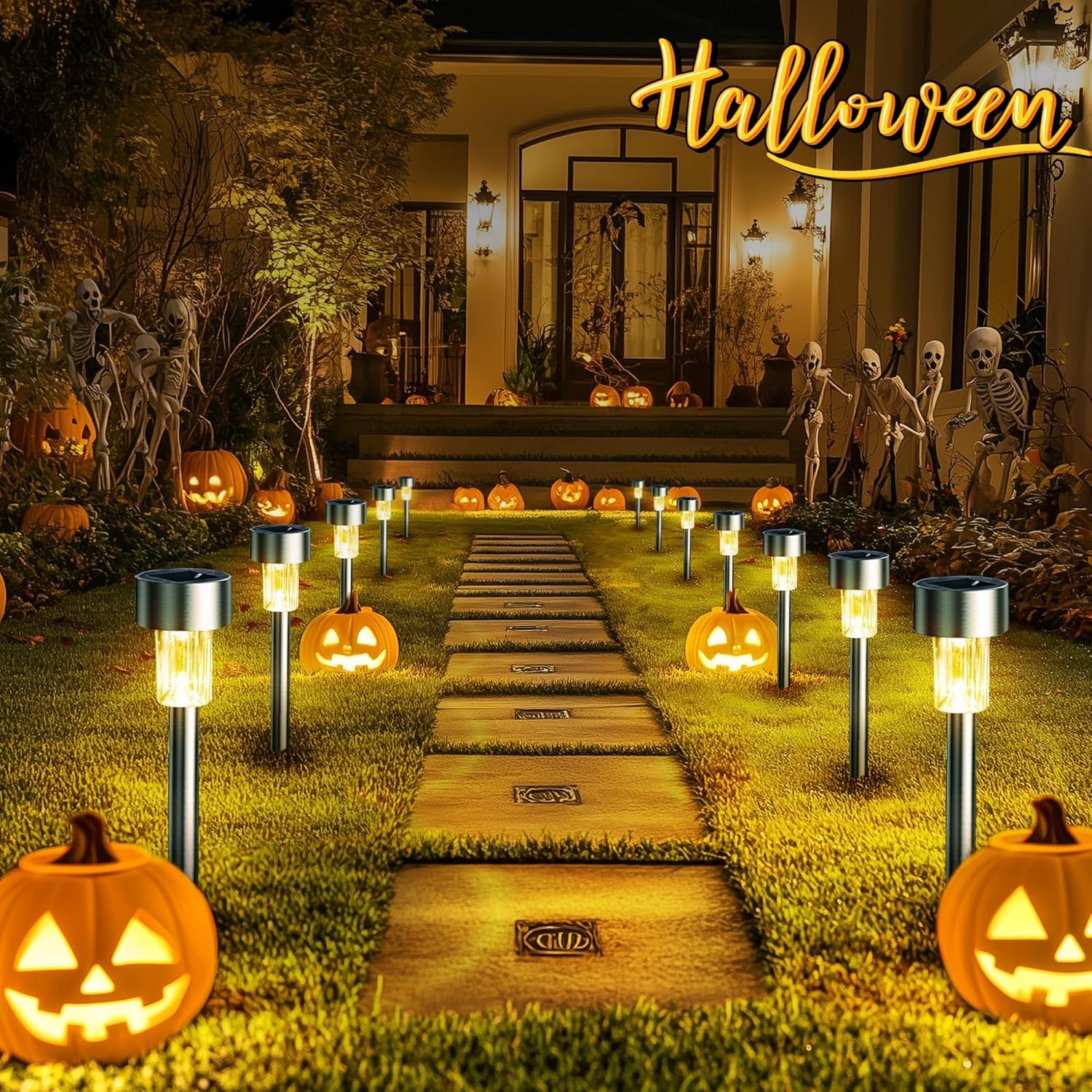 GIGALUMI Solar Lights Outdoor Waterproof